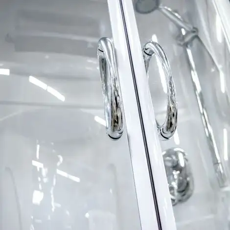 Cabine De Douche Intégrale Arrondie, 90 X 90 Cm, Cabine De Douche Complète, Coloris Blanc, Helgoland III, Schulte 6 Cabine De Douche Intégrale Arrondie, 90 X 90 Cm, Cabine De Douche Complète, Coloris Blanc, Helgoland III, Schulte – Image 4