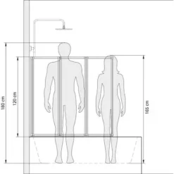 Pare-baignoire D'angle Rabattable, Sans Percer, Paroi De Baignoire Schulte, écran De Baignoire Pivotant à Coller, Verre 3 Mm Transparent, 3 Volets Pliants + 1 Paroi Latérale, Profilé Blanc, 127 X 70 X 120 Cm -SCHULTE Soldes Boutique 11165766 5