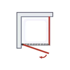 Porte De Douche Pivotante + Paroi De Retour Fixe, Verre 5 Mm Anticalcaire, Style Atelier Industriel, Profilé Noir, Schulte, 80 X 80 X 193 Cm -SCHULTE Soldes Boutique 11741620 4