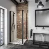Portes De Douche Battantes + Paroi De Retour Fixe, Verre 5 Mm Transparent Anticalcaire, Style Atelier Industriel, Profilé Noir, Schulte, 80 X 80 X 193 Cm 2 Portes De Douche Battantes + Paroi De Retour Fixe, Verre 5 Mm Transparent Anticalcaire, Style Atelier Industriel, Profilé Noir, Schulte, 80 X 80 X 193 Cm -SCHULTE Soldes Boutique 11741622 1