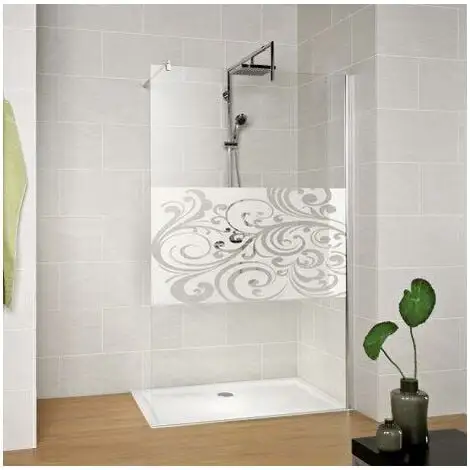 Paroi De Douche à L'italienne, Verre 6 Mm, Paroi Fixe Walk In Free Schulte, Verre Anticalcaire, Décor Floral, 120 X 200 Cm 3 Paroi De Douche à L'italienne, Verre 6 Mm, Paroi Fixe Walk In Free Schulte, Verre Anticalcaire, Décor Floral, 120 X 200 Cm