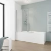 Pare-baignoire Rabattable 124 X 130 Cm, Paroi De Baignoire 3 Volets, écran De Baignoire Pivotant, Komfort Schulte, Verre Transparent, Profilé Alu Argenté -SCHULTE Soldes Boutique 1224956 1