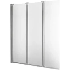 Pare-baignoire Rabattable 124 X 130 Cm, Paroi De Baignoire 3 Volets, écran De Baignoire Pivotant, Komfort Schulte, Verre Transparent, Profilé Alu Argenté -SCHULTE Soldes Boutique 1224956 3