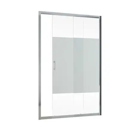 Porte De Douche Coulissante, 120 X 190 Cm, Verre 5 Mm, Sunny, Schulte, Sablé Au Milieu (dépoli), Profilé Blanc 4 Porte De Douche Coulissante, 120 X 190 Cm, Verre 5 Mm, Sunny, Schulte, Sablé Au Milieu (dépoli), Profilé Blanc – Image 2