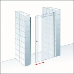 Porte De Douche Coulissante, 120 X 190 Cm, Verre 5 Mm, Sunny, Schulte, Sablé Au Milieu (dépoli), Profilé Blanc 9 Porte De Douche Coulissante, 120 X 190 Cm, Verre 5 Mm, Sunny, Schulte, Sablé Au Milieu (dépoli), Profilé Blanc -SCHULTE Soldes Boutique 13095878 4