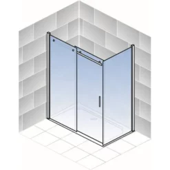 Porte De Douche Coulissante + Paroi Latérale, Sunny, Schulte, Verre 5 Mm, Transparent, Profilé Aspect Chromé, 120 X 90 X 190 Cm 9 Porte De Douche Coulissante + Paroi Latérale, Sunny, Schulte, Verre 5 Mm, Transparent, Profilé Aspect Chromé, 120 X 90 X 190 Cm -SCHULTE Soldes Boutique 13095880 4