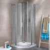 Accès D'ange Arrondi Avec Portes De Douche Pivotantes, 90 X 90 X 190 Cm, Verre Transparent 5mm, Profilé Aspect Chromé, Reverso, Schulte -SCHULTE Soldes Boutique 14161920 1