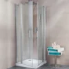 Accès D'ange Droit Avec Portes De Douche Pivotantes, 90 X 90 X 190 Cm, Verre Transparent 5mm, Profilé Aspect Chromé, Reverso, Schulte -SCHULTE Soldes Boutique 14161921 1
