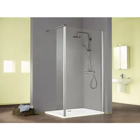 Paroi De Douche à L'italienne Avec Retour Pivotant, Verre 6 Mm Anticalcaire, Paroi De Douche, Solo, Schulte, 90 X 35 X 200 Cm 3 Paroi De Douche à L'italienne Avec Retour Pivotant, Verre 6 Mm Anticalcaire, Paroi De Douche, Solo, Schulte, 90 X 35 X 200 Cm