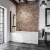 Pare-baignoire Rabattable, Verre 5 Mm, Paroi De Baignoire 2 Volets, écran De Baignoire Pivotant, Capri, Schulte, Verre Transparent, 112 X 140 Cm, Profilé Noir -SCHULTE Soldes Boutique 15011292 1