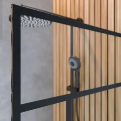 Pare-baignoire Rabattable, Verre 5 Mm, Paroi De Baignoire 1 Volet Schulte, écran De Baignoire Pivotant, Profilé Noir, Sérigraphié Verrière Atelier, 70 X 130 Cm -SCHULTE Soldes Boutique 17398208 4