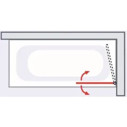 Pare-baignoire Rabattable, Verre 5 Mm, Paroi De Baignoire 1 Volet Schulte, écran De Baignoire Pivotant, Profilé Noir, Sérigraphié Verrière Atelier, 70 X 130 Cm -SCHULTE Soldes Boutique 17398208 5