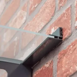 Marquise Auvent De Porte, SchulteLT-Line, Transparent, Fixations Anthracite, 150 X 95 Cm -SCHULTE Soldes Boutique 17529474 3