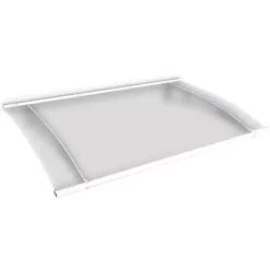 Marquise Auvent De Porte, SchulteLT-Line, Opaque, Fixations Blanches, 150 X 95 Cm