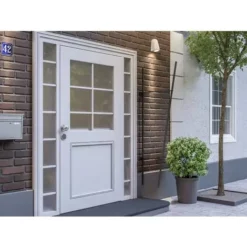 Élément Latéral Pour Marquise Auvent De Porte, 167 X 62 Cm, SchulteLT-Line, Transparent, Fixation Anthracite