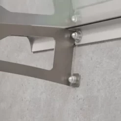 Marquise Auvent De Porte, Schulte Style Plus, Polycarbonate Transparent, Fixation Acier Inox, Classic, 160 X 90 Cm -SCHULTE Soldes Boutique 17529540 3