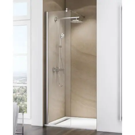Paroi De Douche à L'italienne, Verre 6 Mm Transparent, Paroi Fixe Walk In Free Schulte, 50 X 200 Cm 3 Paroi De Douche à L'italienne, Verre 6 Mm Transparent, Paroi Fixe Walk In Free Schulte, 50 X 200 Cm