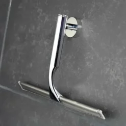 Raclette De Douche En Laiton Chromé, Fixation Sans Percer, 27 Cm, Schulte