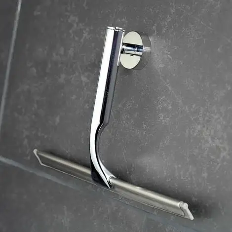 Raclette De Douche En Laiton Chromé, Fixation Sans Percer, 27 Cm, Schulte 3 Raclette De Douche En Laiton Chromé, Fixation Sans Percer, 27 Cm, Schulte