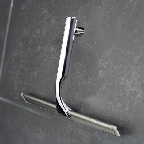 Raclette De Douche En Laiton Chromé, 27,5 Cm, Schulte 3 Raclette De Douche En Laiton Chromé, 27,5 Cm, Schulte