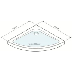 Accès D'angle Circulaire 90 X 90 X 190 Cm, Portes De Douche Pivotantes, Quart De Cercle, Verre 5 Mm, YoungLine, Schulte -SCHULTE Soldes Boutique 1934046 4