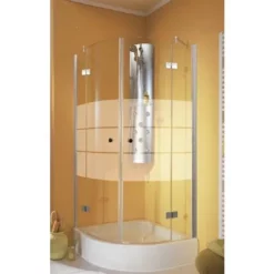 Accès D'angle Circulaire 90 X 90 X 190 Cm, Portes De Douche Pivotantes, Quart De Cercle, Verre 5 Mm Dépoli Sablé, YoungLine, Schulte
