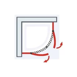 Accès D'angle Circulaire 90 X 90 X 190 Cm, Portes De Douche Pivotantes, Quart De Cercle, Verre 5 Mm Dépoli Sablé, YoungLine, Schulte -SCHULTE Soldes Boutique 1934047 3