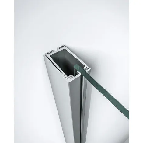 Paroi De Douche à L'italienne Avec Retour Pivotant, Profilé Aspect Chromé à Clipser, Paroi Fixe Walk In Style Industriel, NewStyle Schulte, Traitement Anticalcaire, Décor Mistral, Verre 5 Mm, 90 X 30 X 190 Cm 4 Paroi De Douche à L'italienne Avec Retour Pivotant, Profilé Aspect Chromé à Clipser, Paroi Fixe Walk In Style Industriel, NewStyle Schulte, Traitement Anticalcaire, Décor Mistral, Verre 5 Mm, 90 X 30 X 190 Cm – Image 2