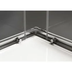 Accès D'angle Droit 75-88 X 175 Cm, Portes De Douche Coulissantes, Sunny, Schulte, Décor Rayures Horizontales, Verre 3 Mm, Profilé Blanc -SCHULTE Soldes Boutique 22110642 3