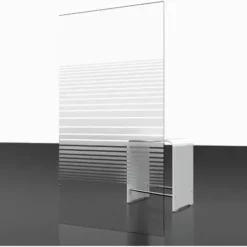 Accès D'angle Droit 75-88 X 175 Cm, Portes De Douche Coulissantes, Sunny, Schulte, Décor Rayures Horizontales, Verre 3 Mm, Profilé Blanc -SCHULTE Soldes Boutique 22110642 4