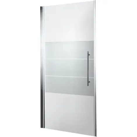 Porte De Douche Pivotante 80 X 190 Cm, Verre 6 Mm Anticalcaire, Décor Dépoli Light, Profilé Aspect Chromé, Style, Schulte 5 Porte De Douche Pivotante 80 X 190 Cm, Verre 6 Mm Anticalcaire, Décor Dépoli Light, Profilé Aspect Chromé, Style, Schulte – Image 3