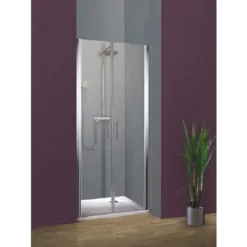 Portes De Douche Battantes, Verre 5 Mm Anticalcaire, Profilé Aspect Chromé, Style, Schulte, 80 X 190 Cm