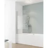 Pare-baignoire Rabattable, 80 X 140 Cm, Verre 5 Mm, Paroi De Baignoire 1 Volet Capri Schulte, écran De Baignoire Pivotant, Décor Sérigraphié Terrazzo, Profilé Alu Nature -SCHULTE Soldes Boutique 23754052 1