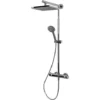 Colonne De Douche Avec Thermostat Intégré, 42 X 92 Cm, Rain Schulte, Douchette à Main Ronde, Pommeau Carré Orientable, Aspect Chromé -SCHULTE Soldes Boutique 23765593 1