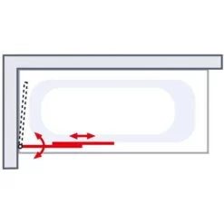 Pare-baignoire Coulissant Et Rabattable, 70 - 120 X 140 Cm, Schulte, Paroi De Baignoire Extensible 2 Volets, Verre 3 Mm, Profilé Alu Nature, Verre Transparent -SCHULTE Soldes Boutique 23800543 5