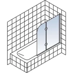 Pare-baignoire Rabattable 112 X 150 Cm, Verre Transparent Anticalcaire 5 Mm, Profilé Noir, Paroi De Baignoire 2 Volets, écran De Baignoire Pivotant, Schulte -SCHULTE Soldes Boutique 23840769 3