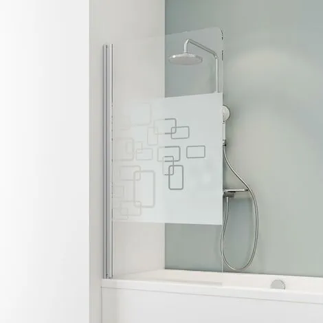 Pare-baignoire Rabattable, 80 X 140 Cm, Verre 5 Mm, Paroi De Baignoire 1 Volet Capri Schulte, écran De Baignoire Pivotant, Décor Sérigraphié Softcube, Profilé Alu Nature 3 Pare-baignoire Rabattable, 80 X 140 Cm, Verre 5 Mm, Paroi De Baignoire 1 Volet Capri Schulte, écran De Baignoire Pivotant, Décor Sérigraphié Softcube, Profilé Alu Nature