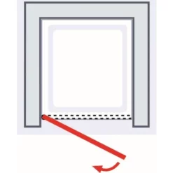 Porte De Douche Pivotante, 90 X 180 Cm, Verre Transparent 5 Mm, Schulte Sunny, Profilé Alu-argenté -SCHULTE Soldes Boutique 24752474 5