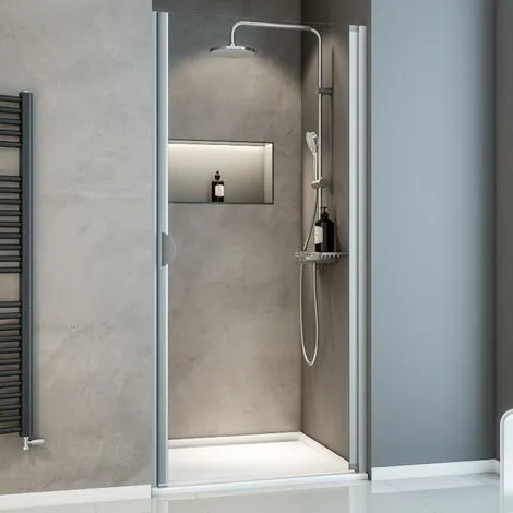 Porte De Douche Pivotante, 80 X 180 Cm, Verre Transparent 5 Mm, Schulte Sunny, Profilé Alu-argenté 3 Porte De Douche Pivotante, 80 X 180 Cm, Verre Transparent 5 Mm, Schulte Sunny, Profilé Alu-argenté