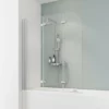 Pare-baignoire Rabattable 125x 140 Cm, Verre Transparent 5 Mm, Paroi De Baignoire 3 Volets, écran De Baignoire Pivotant, Komfort Schulte, Profilé Alu-argenté -SCHULTE Soldes Boutique 24752553 1