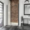 Porte De Douche Pivotante En Niche, Verre 5 Mm Transparent Anticalcaire, Profilé Noir, Style Industriel, Schulte, 120 Cm -SCHULTE Soldes Boutique 26889603 1