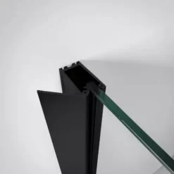 Accès D'angle Droit Avec Portes Battantes, Verre 5 Mm Transparent Anticalcaire, Profilé Noir, Style Industriel, Schulte, 80 X 80 Cm -SCHULTE Soldes Boutique 26889647 3