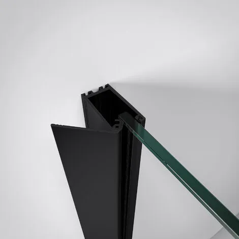 Paroi De Douche à L'italienne, Walk In Schulte, Espace 8 T, Verre 8 Mm, Profilé Noir, 80 X 200 Cm 4 Paroi De Douche à L'italienne, Walk In Schulte, Espace 8 T, Verre 8 Mm, Profilé Noir, 80 X 200 Cm – Image 2