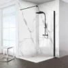 Paroi De Douche à L'italienne, Walk In Schulte, Espace 8 T, Verre 8 Mm Anticalcaire, Profilé Noir, 80 X 200 Cm