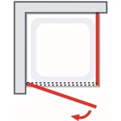 Porte De Douche Pivotante + Paroi De Retour Fixe, Verre 5 Mm Transparent, Sunny ExpressPlus Schulte, Profilé Alu-nature, 80 X 80 X 185 Cm -SCHULTE Soldes Boutique 29284948 5