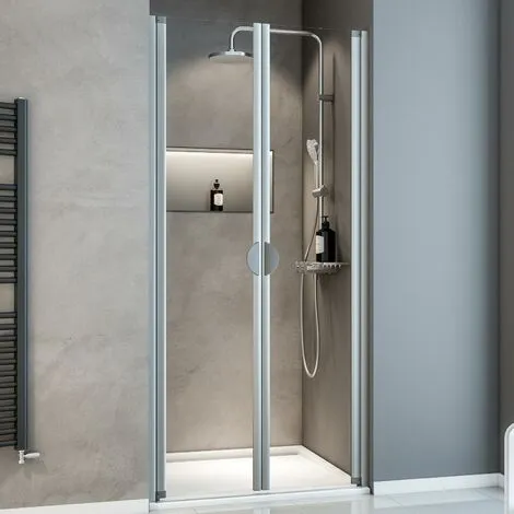 Porte De Douche Battante En Niche, Verre 5 Mm Transparent, Sunny ExpressPlus Schulte, Profilé Alu-nature, 80 X 180 Cm 3 Porte De Douche Battante En Niche, Verre 5 Mm Transparent, Sunny ExpressPlus Schulte, Profilé Alu-nature, 80 X 180 Cm