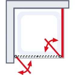 Portes De Douche Battantes + Paroi De Retour Fixe, Verre 5 Mm Transparent, Sunny ExpressPlus Schulte, Profilé Alu-nature, 80 X 80 X 185 Cm -SCHULTE Soldes Boutique 29284960 5