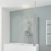 Pare-baignoire Rabattable Avec Paroi Latéral, 70 X 115 X 140 Cm, Verre 5 Mm, Paroi De Baignoire 2 Volets, écran De Baignoire Pivotant, Komfort Express-Plus Schulte, Verre Transparent, Profilé Alu-argenté -SCHULTE Soldes Boutique 29284969 1