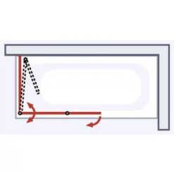 Pare-baignoire Rabattable Avec Paroi Latéral, 70 X 115 X 140 Cm, Verre 5 Mm, Paroi De Baignoire 2 Volets, écran De Baignoire Pivotant, Komfort Express-Plus Schulte, Verre Transparent, Profilé Alu-argenté -SCHULTE Soldes Boutique 29284969 5