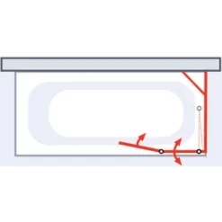 Pare-baignoire Rabattable, Sans Percer, Paroi De Baignoire Schulte, écran De Baignoire Pivotant à Coller, Verre 3 Mm Transparent, 2 Volets Pliants + 1 Paroi Latérale, Profilé Noir, 87 X 70 X 120 Cm -SCHULTE Soldes Boutique 31103410 3